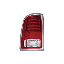 Driver Side Halogen Tail Light, Without bulb(s), Clear & Red Lens