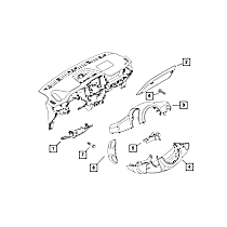 68098811AA Direct Fit Instrument Panel Switch Bezel, Sold Individually