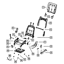 68101107AA Direct Fit Seat Back Recliner Adjustment Handle, Sold Individually