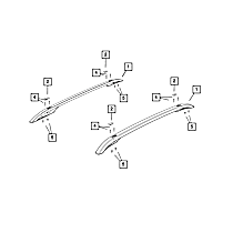68102997AH Direct Fit Roof Luggage Carrier Side Rail, Sold Individually