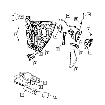 68104021AA Direct Fit Door Lock Actuator Bracket, Sold Individually