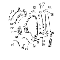68109576AA Drip Rail - Direct Fit