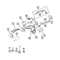 68134535AA Direct Fit Hood Insert, Sold Individually