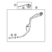 68158684AA Direct Fit Fuel Tank Cap Tether, Sold Individually