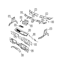 68169374AA Center Bumper Cover Air Duct