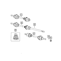 68173890AA Direct Fit Driveshaft Support Boot, Sold Individually