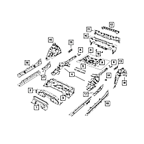 68246111AA Direct Fit Frame Rail Bracket, Sold Individually
