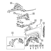 68277369AA Direct Fit Fender Finisher, Sold Individually