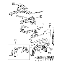 68277378AA Direct Fit Fender Finisher, Sold Individually