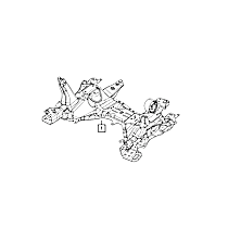 68292038AI Direct Fit Subframe Crossmember, Sold Individually