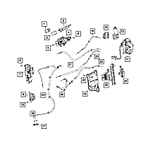 68294800AB Sliding Door Lock Actuator