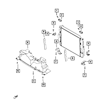 68313851AA Radiator Mount - Sold individually