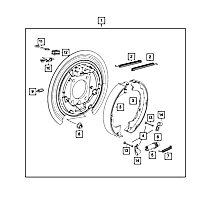 68340238AA Parking Brake Fork Lock Plate