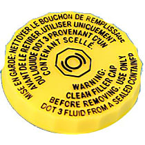68398161AA OE Replacement Series Brake Reservoir Cap - Yellow, Plastic, Direct Fit