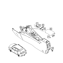 68401675AA Center Console Insert