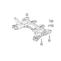 68449520AA Direct Fit Subframe Crossmember, Sold Individually