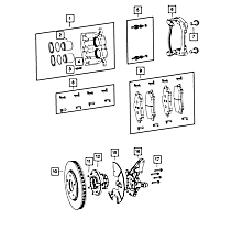 68456059AA Direct Fit Disc Brake Hardware Kit, Sold Individually