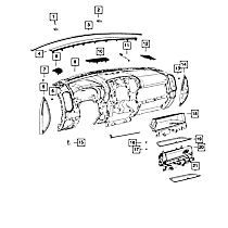 6NH55TX7AB Direct Fit Instrument Panel Air Duct, Sold Individually