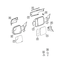 6RP44MBJAA Direct Fit Door Mirror Cap, Sold Individually