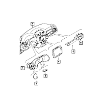 6VM77LXHAA Direct Fit Instrument Panel Switch Bezel, Sold Individually