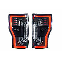 Driver and Passenger Side LED Tail Light, With bulb(s), Smoked Lens, XB LED Series
