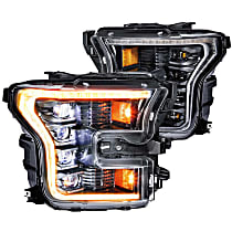 LF502-A.2-ASM Driver and Passenger Side Halogen/LED Headlight, With bulb(s)