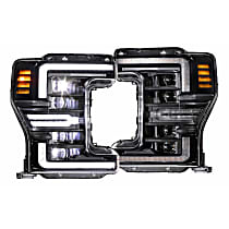 LF503.2-ASM Driver and Passenger Side LED Headlight, With bulb(s), Clear Lens, Black Interior, XB LED Series