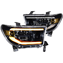 LF533-A-ASM Driver and Passenger Side Halogen/LED Headlight, Without bulb(s), Clear Lens, XB LED Series