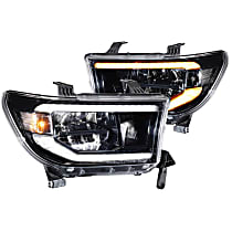 LF533-ASM Driver and Passenger Side Halogen/LED Headlight, Without bulb(s), Clear Lens, XB LED Series