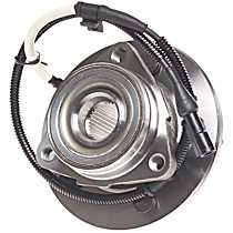 Front, Driver or Passenger Side 4WD, Wheel Hub Assembly, Axle Nut Torque Spec: 221 Ft-Lbs / 300Nm, With Bearing, Quality-Built OE Replacement