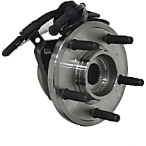 Front, Driver or Passenger Side AWD, Wheel Hub Assembly; Axle Nut Torque Spec: 184 Ft-Lbs / 250Nm, With Bearing, Quality-Built OE Replacement