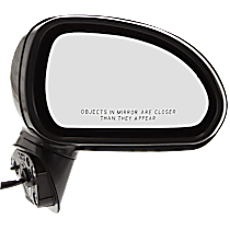 Passenger Side Mirror, Power, Manual Folding, Heated, Paintable, No Signal Light, No Memory, No Puddle Light, No Auto-Dimming, No Blind Spot Feature