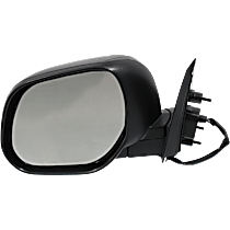 Driver Side Mirror, Power Adjust, Non-Heated, Paintable, Manual Folding, No Signal Light, No Blind Spot Feature, No Memory, No Puddle Light, No Auto-Dimming