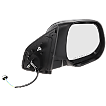Passenger Side Mirror, Power Adjust, Non-Heated, Paintable, Manual Folding, No Signal Light, No Blind Spot Feature, No Memory, No Puddle Light, No Auto-Dimming