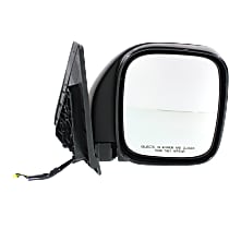 Passenger Side Mirror, Power Adjust, Heated, Paintable, Manual Folding, No Signal Light, No Blind Spot Feature, No Memory, No Puddle Light, No Auto-Dimming