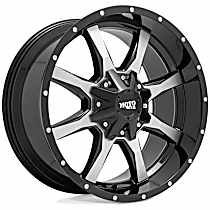 MO97079035312US Aluminum Black Wheel, 17 in. X 9 in., 5 x 5 in. / 5 x 5.5 in. Bolt Pattern