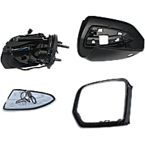 Passenger Side Mirror, Power, Manual Folding, Heated, Paintable, In-housing Signal Light, Without memory, With Puddle Light, Without Auto-Dimming, Without Blind Spot Feature