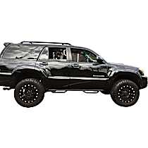 T0365R Wheel to Wheel Series Nerf Bars Powdercoated Black, Covers Wheel to wheel - Set of 2