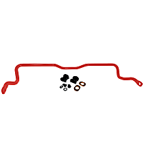 Rear Sway Bar Kit, Heavy Duty, Steel, 1.18 in., Non-adjustable, Powdercoated red