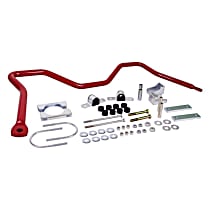 Rear Sway Bar Kit, Steel, 26 mm, Non-adjustable, Powdercoated red