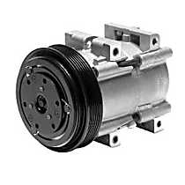 A/C Compressor, With Clutch, 6-Groove Pulley
