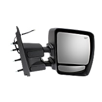 Passenger Side Towing Mirror, Power, Manual Folding, Heated, Chrome, Without Signal Light, Without memory, Without Puddle Light, Without Auto-Dimming, With Blind Spot Glass