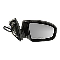 w/o Memory Heated Power Black w/PTM Cover Foldaway Fit System Driver Side Mirror for Nissan Murano 