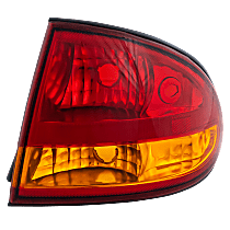 Passenger Side Tail Light, Without bulb(s), Halogen, Amber and Red Lens