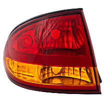 Driver Side Tail Light, Without bulb(s), Halogen, Amber and Red Lens