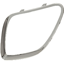 Driver Side Upper, Outer Grille Trim, Lower, Chrome