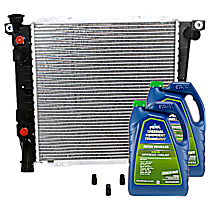 3-Piece Kit Radiator, Automatic Transmission, For Models With Factory Air, 6 Cyl 4.0L, includes (1) Radiator and (2) Coolant/Antifreeze