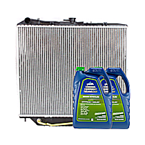3-Piece Kit Radiator, 3.2L Engine, Aluminum Core, Plastic Tank