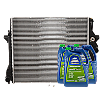 4-Piece Kit Radiator, 4.2L Engine, Aluminum Core, Plastic Tank