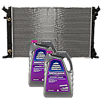 3-Piece Kit Radiator, 2.0L 4Cyl,  Includes (1) Radiator and (2) Coolant/Antifreeze